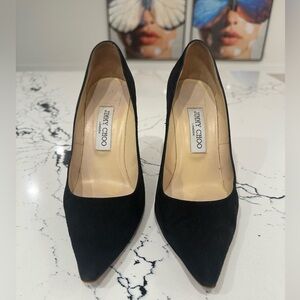 Jimmy Choo Black suede Women's pumps/ stiletto heels.